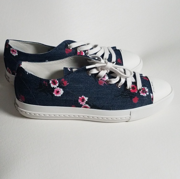 Miu Miu Denim Fashion Sneakers, Size 7.5 - Picture 2 of 7